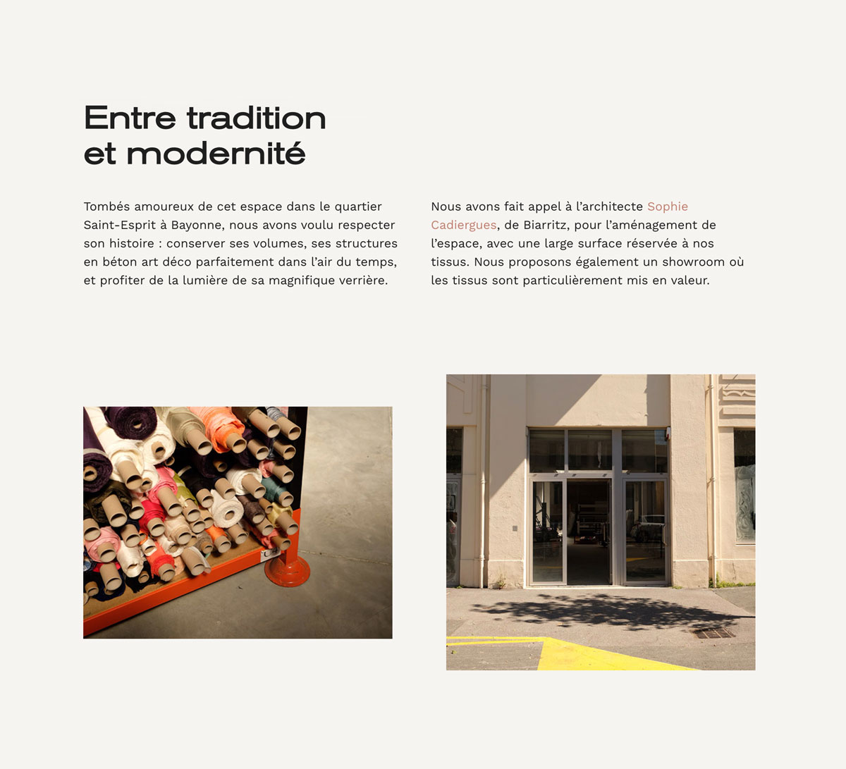 Nuances Fabrics - détail du site e-commerce vente de tissus en ligne créé par Jean Le Roy développeur à Biarritz, mise en page par Jean Le Roy
